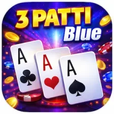 Download 3 Patti Blue Game Logo
